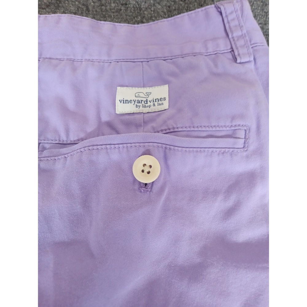 Vineyard Vines Golf Shorts Men's W33 Violet Chino Preppy Casual Southern Whale - Picture 8 of 11